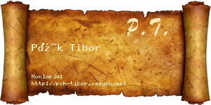 Pók Tibor névjegykártya